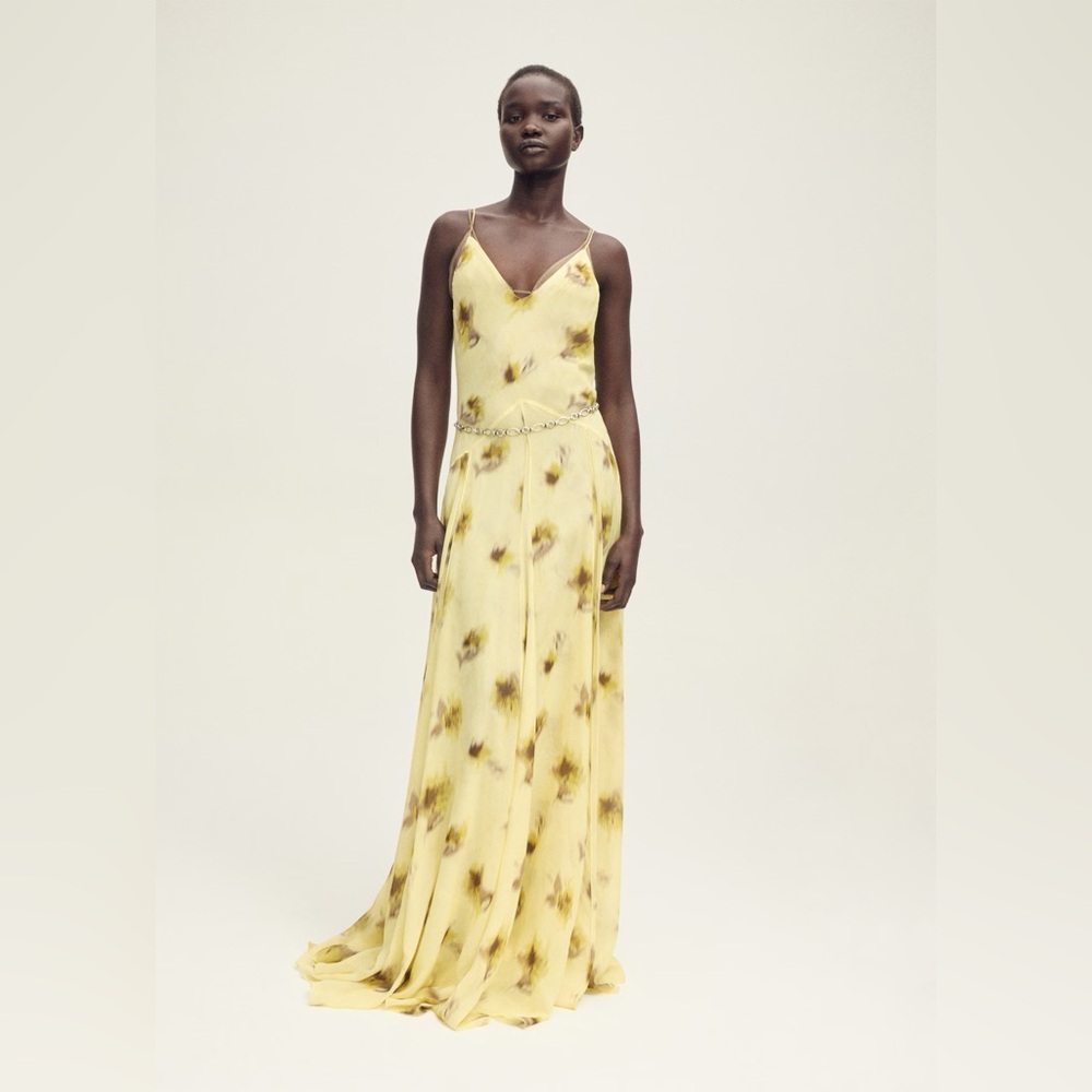 Mango LONG FLORAL-PRINT DRESS